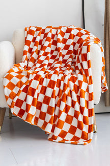 Chestnut Checkerboard Printed Soft Throw Blanket-True and Wild