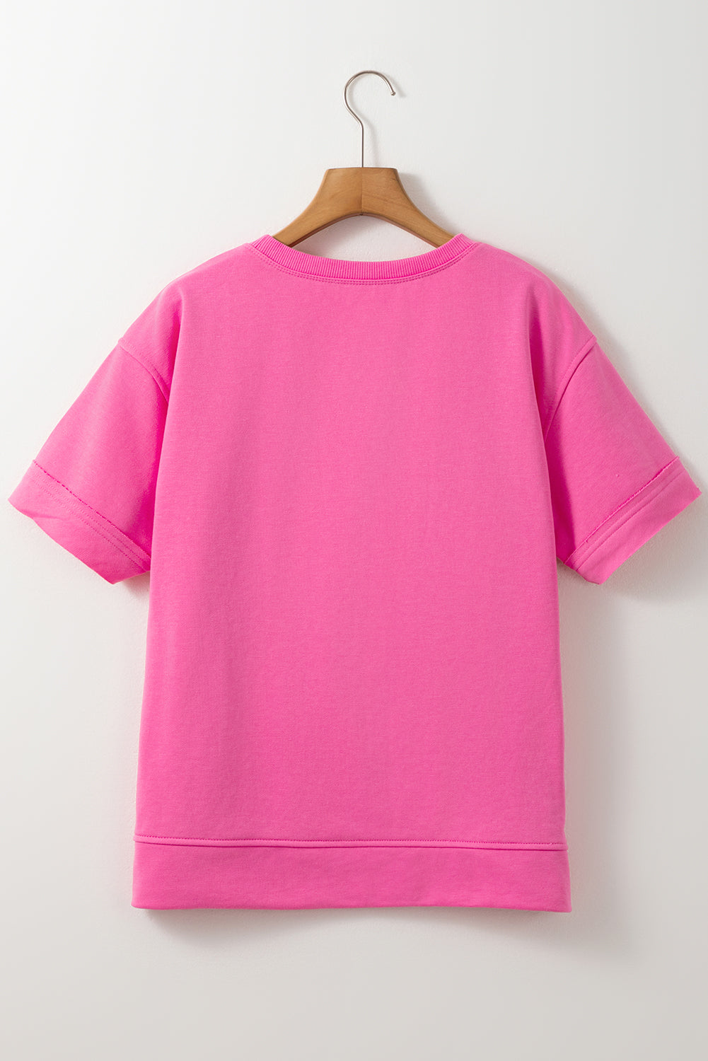 Sachet Pink 60s Flower Applique Slits T-Shirt