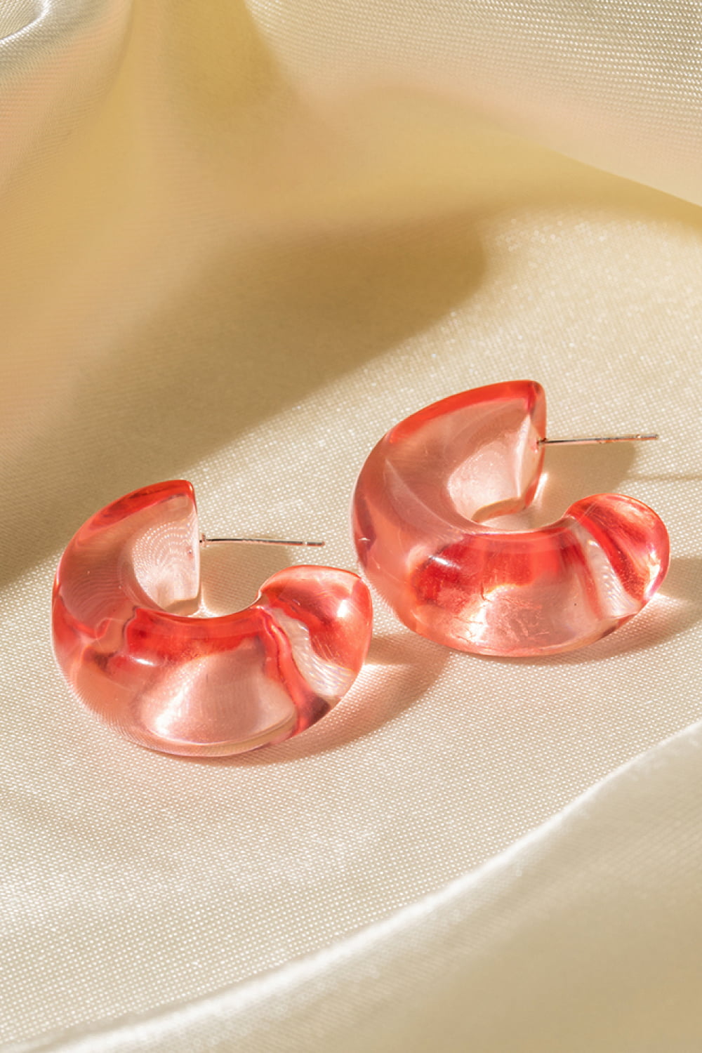 Resin C-Hoop Earrings-True and Wild